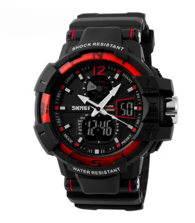 Fashion Outdoor Men Boy Sports Watches SKMEI Brand LED Digital Quartz Multifunction Waterproof Military Watch Dress Wristwatches