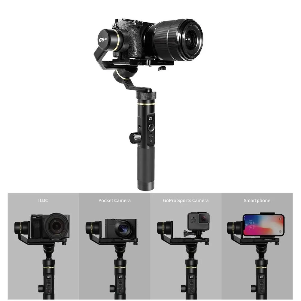 FeiyuTech G6 PLUS Splashproof Handheld Gimbal for Action Camera, Smartphone and Digital Camera