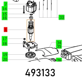 Festool, Armature 230V Rs 100 230V Et-Bg, FES493133