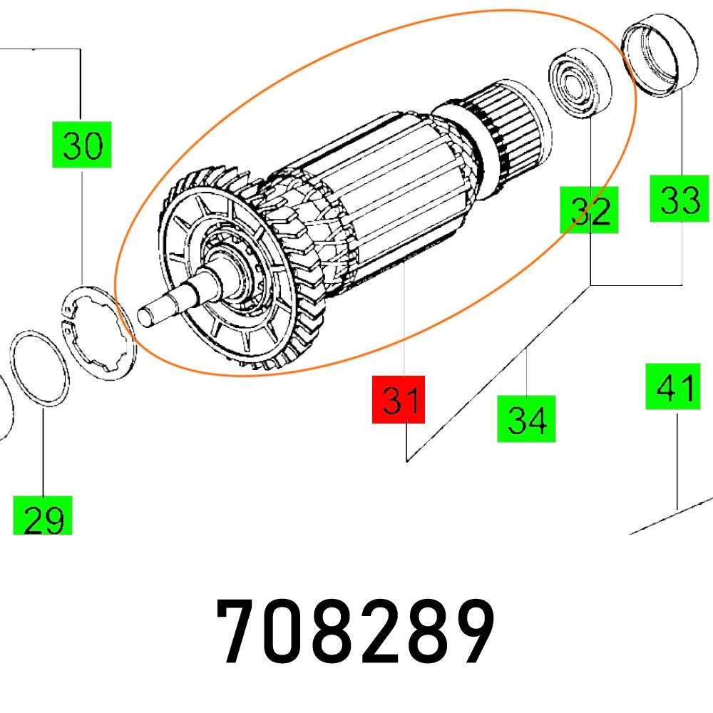 FESTOOL ARMATURE AG 230-26 R FES708289