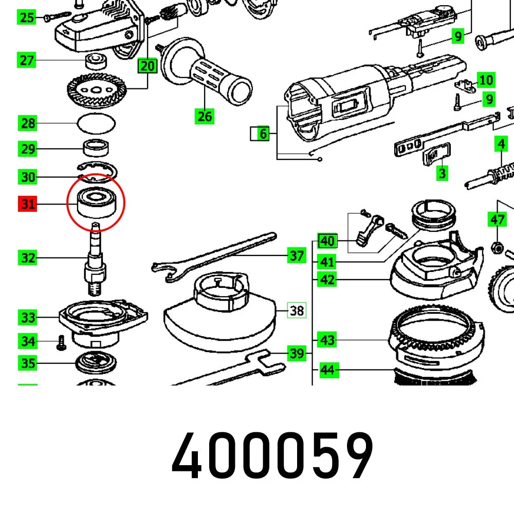 Festool, Ball Bearing 6302 2Rs Din 625, FES400059