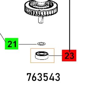 FESTOOL BEARING 6000LLUVTN9C13/20V2L39-3 FES763543