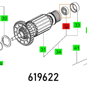 FESTOOL BEARING 629 2RS1 C3 LHT 23 FES619622