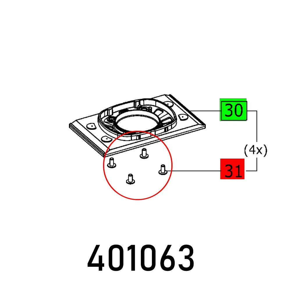 Festool, C-H Screw M4X8 10.9 Verz. Pr30, FES401063