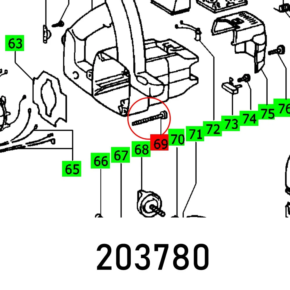 Festool, Ch. Head Screw M5X40-Taptite, FES203780