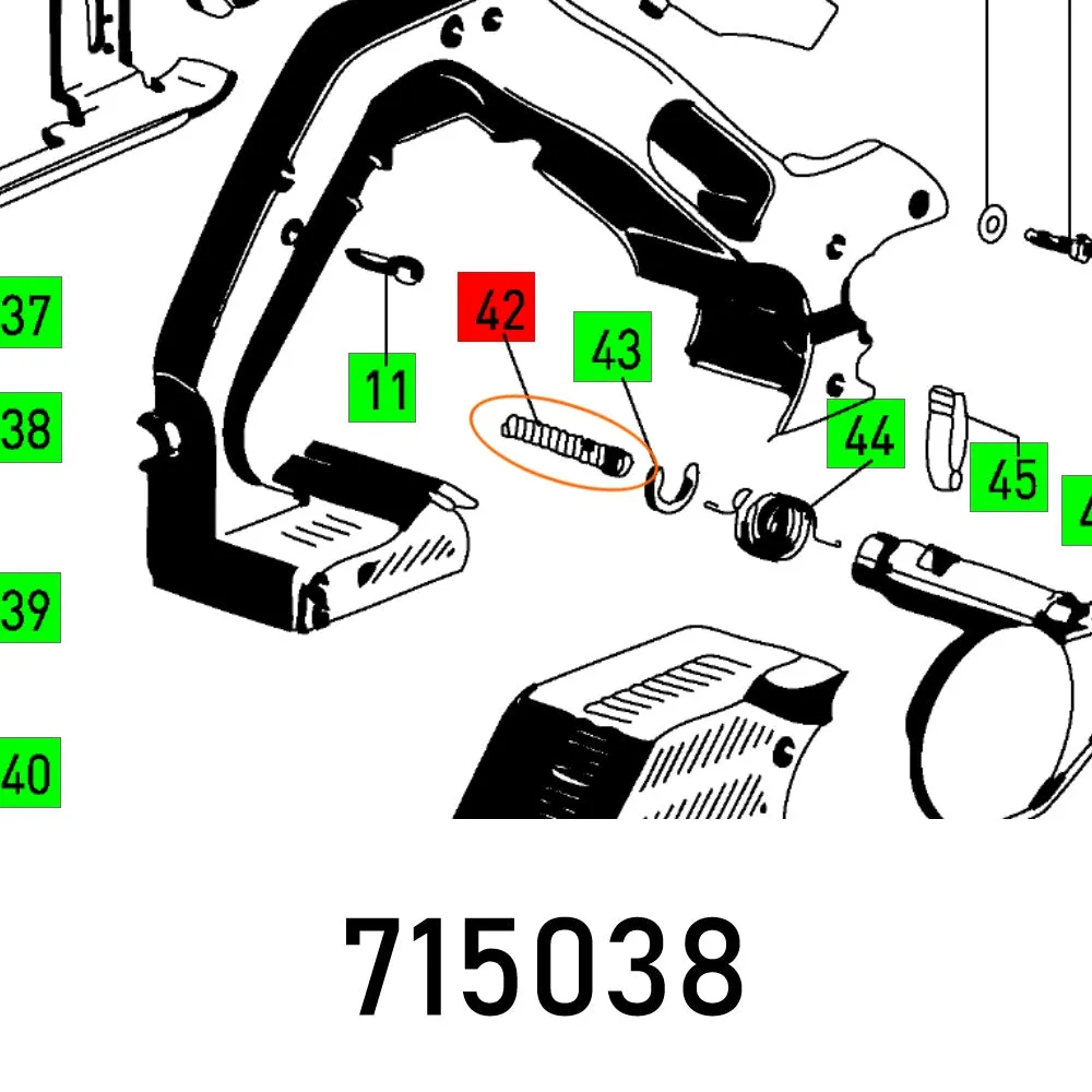 FESTOOL SPRING DIN 2098-0,90x8,30x37,6 FES715038