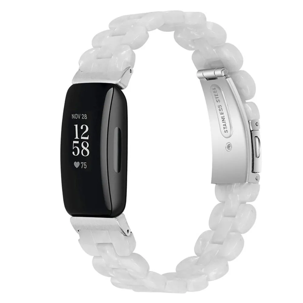 Fitbit Inspire 2 / Inspire HR oval resign watch strap - Pearl White