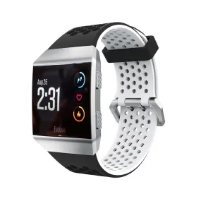 Fitbit Ionic Silicone Replacement Bracelet Dual Color (Corresponds to size L) - Black / White