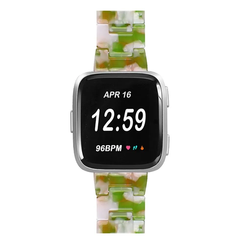 Fitbit Versa 2 /  Versa Lite cool resin watch strap  - Green / White