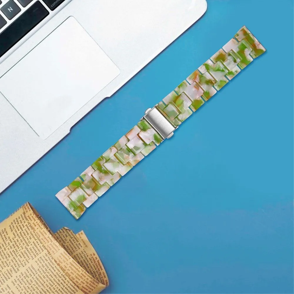 Fitbit Versa 2 /  Versa Lite cool resin watch strap  - Green / White