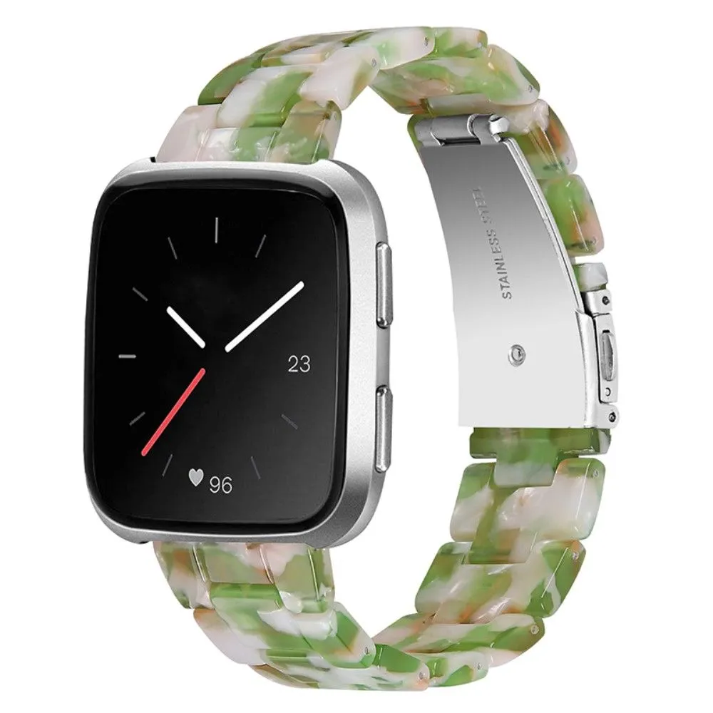 Fitbit Versa 2 /  Versa Lite cool resin watch strap  - Green / White