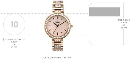 Fossil Analog Rose Gold Dial Women's Watch-BQ3181