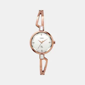 Fria Women Silver Analog Brass Watch TWEL15100