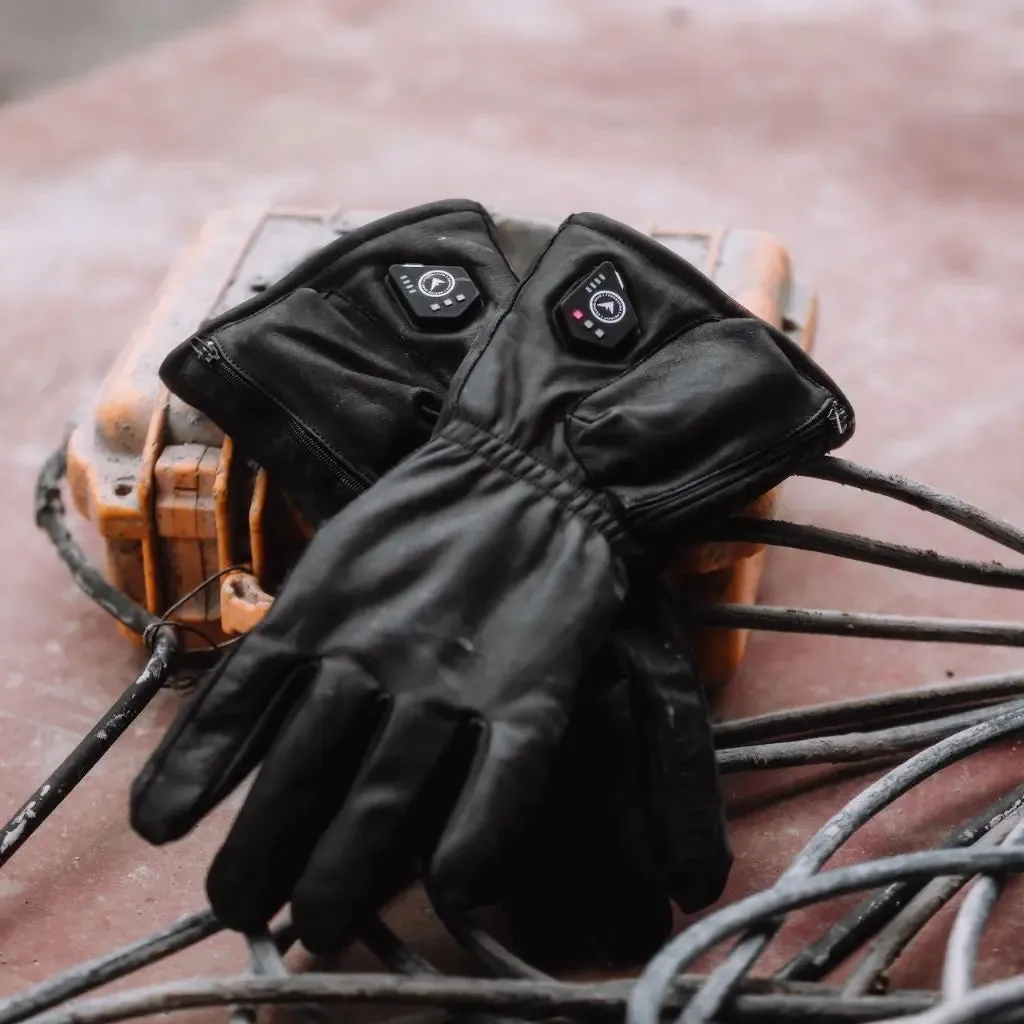 Full Leather Heated 3.7V Work Gloves