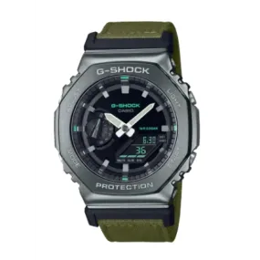 G-Shock 2100 Series Watch Green Cloth Strap