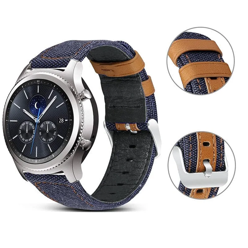 Garmin Fenix 6x Denim & Leather Watch Straps