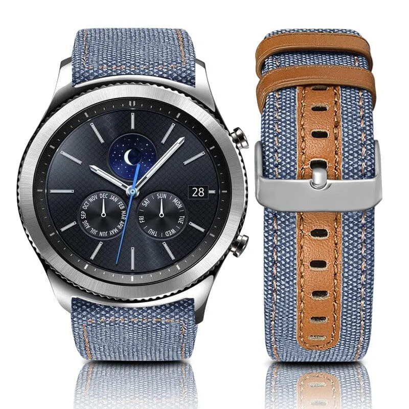 Garmin Fenix 6x Denim & Leather Watch Straps