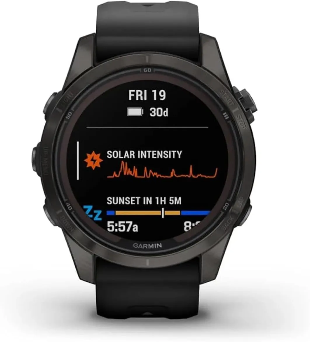 Garmin Fēnix 7S Pro Sapphire Solar Edition Watch - Black