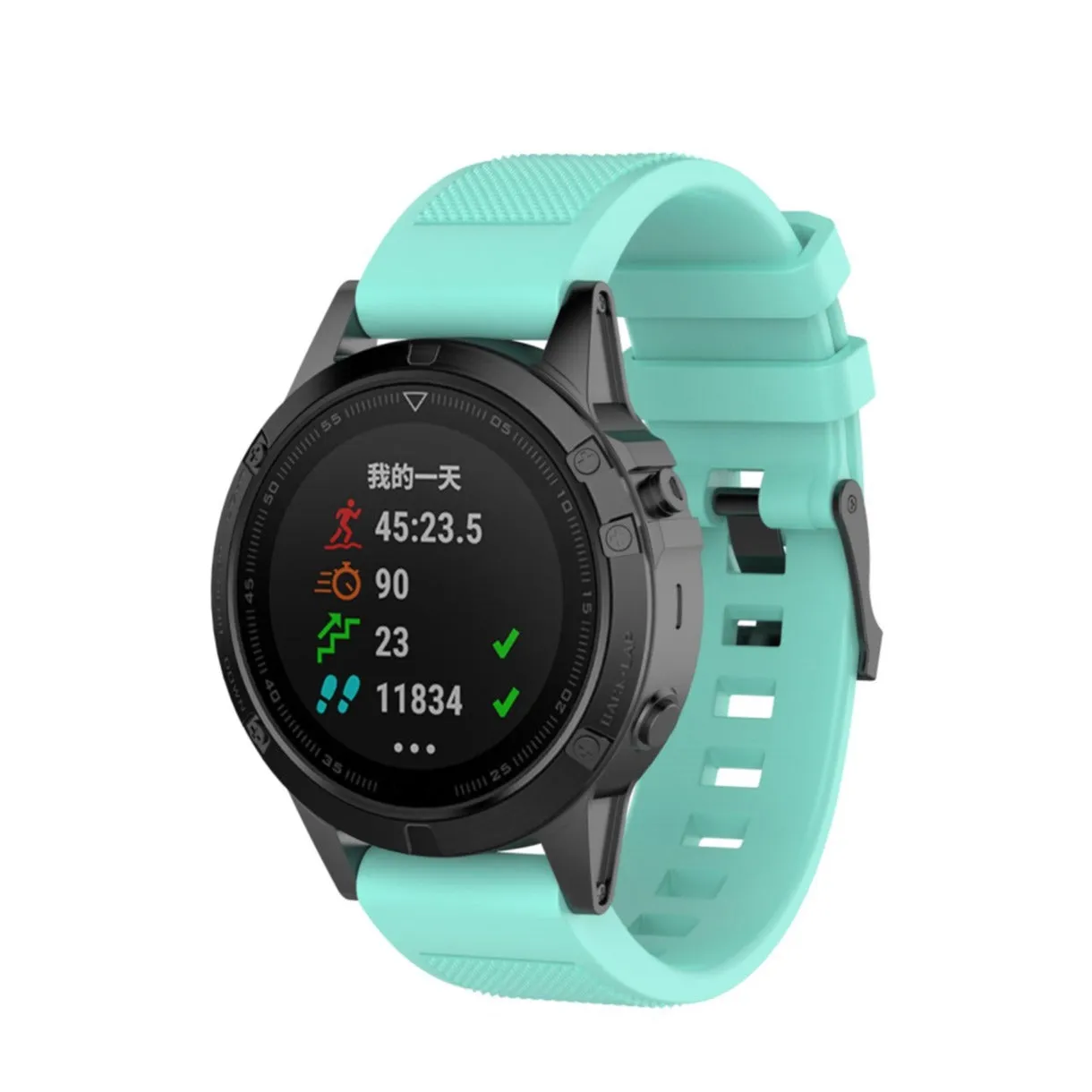 Garmin Forerunner 955 Solar silicone sports bracelet with 22mm quick release (170-220 mm) - Turquoise