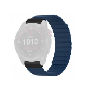 Garmin Quatix 3 Silicone Sport Magnetic Wristband - Dark Blue