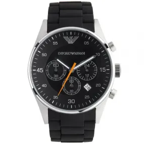 Gents Black Silicone Watch AR5858