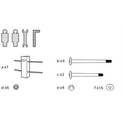 GLOBO ROYAL DOUBLE STAND REPLACEMENT PART F  (x 1 piece)