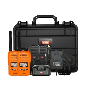 GME 5/1 Watt UHF CB Handheld Radio - Twin Pack - Blaze Orange