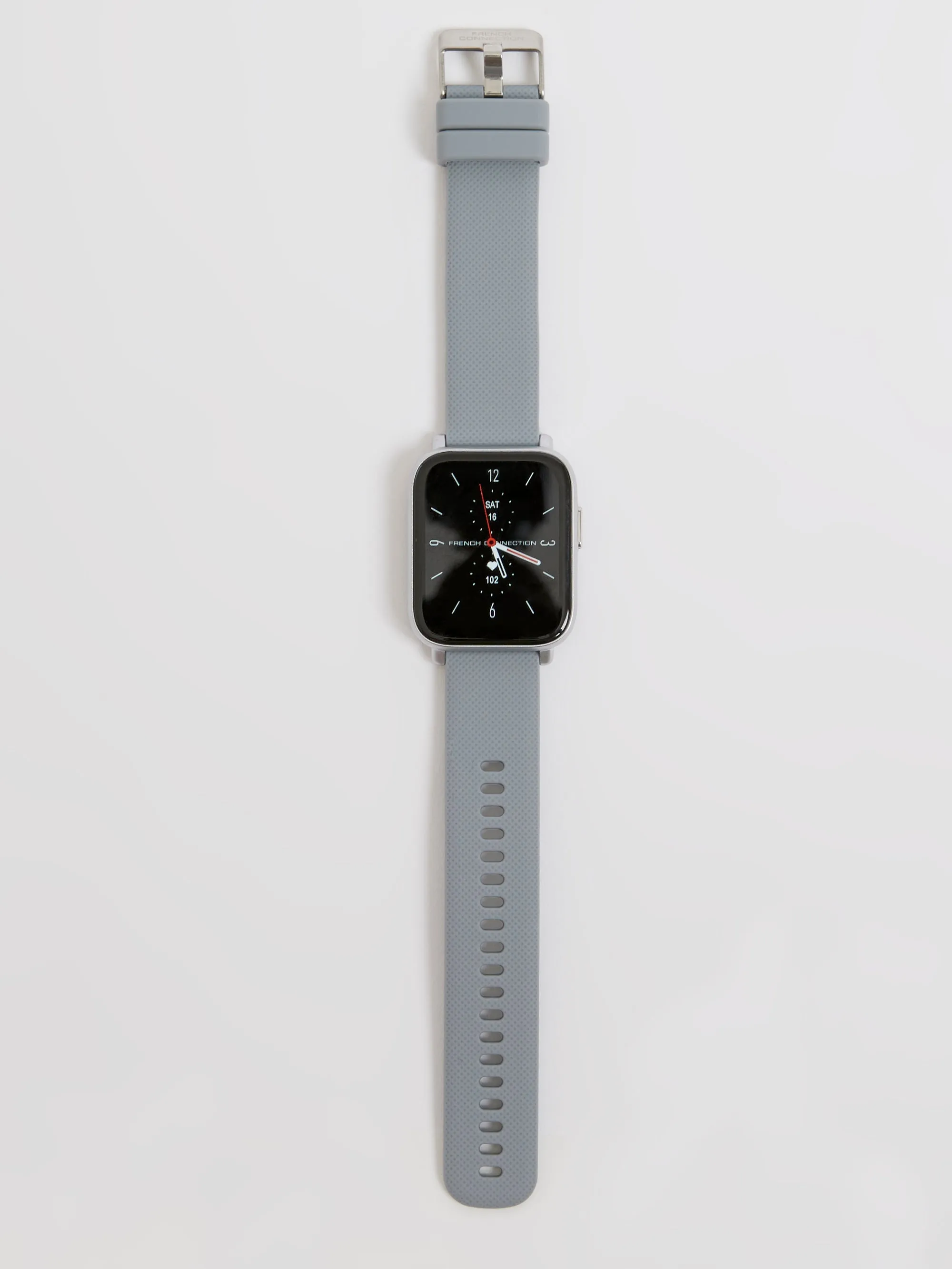 Grey Silicone Strap Watch with Digital Dial