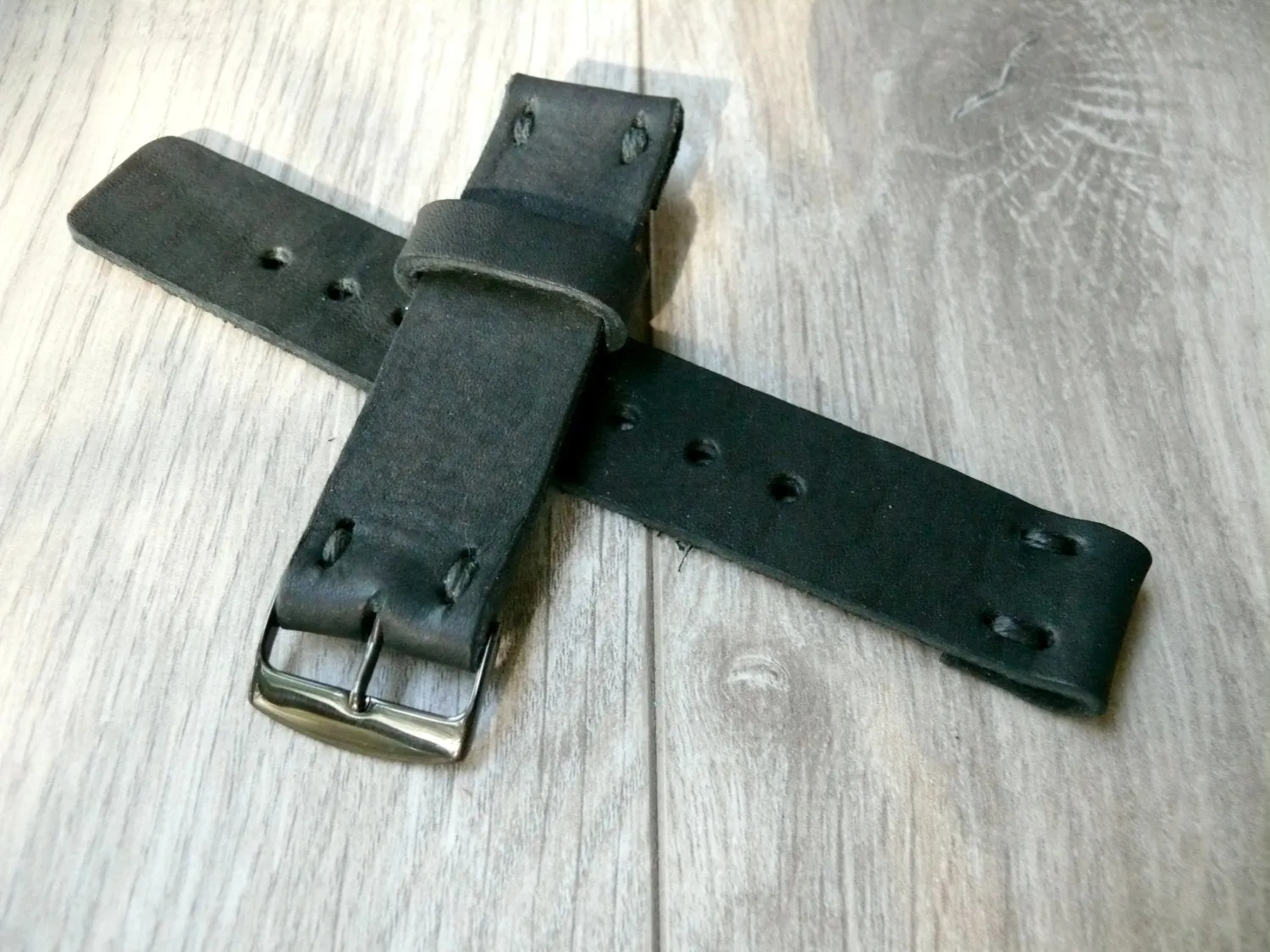 Handmade Leather Watch Band for Garmin Fenix