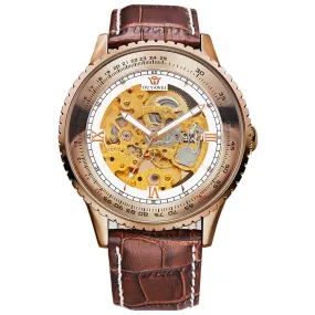 High Quality Men Genuine Leather Strap Watch Luxury Brand Fashion & Casual Automatic Mechanical Luxury Antique Watches