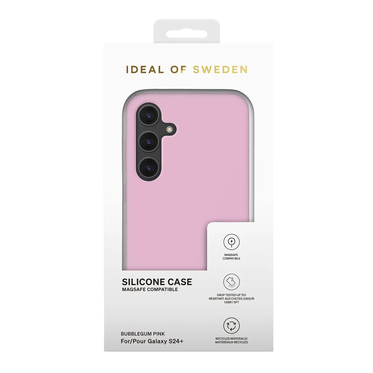 iDeal of Sweden - Samsung Galaxy S24  Plus Silicone Sleeve Case Recycled MagSafe Module (IDSICMS-S24P-498) - Bubblegum Pink (Pink)