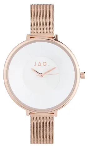 Jag Ella White and Rose Gold Watch J2361A