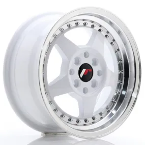 JAPAN RACING - JR WHEELS JR6 15X7 ET35 4X100/114.3 WHITE WITH MACHINED LIP