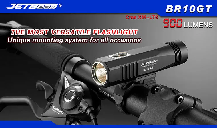 JETBeam BR10GT Cree XM-LT6 900 Lumens Bicycle LED Flashlight