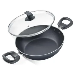 Judge Everyday Nonstick Cookware Kadai With Glass Lid 240mm