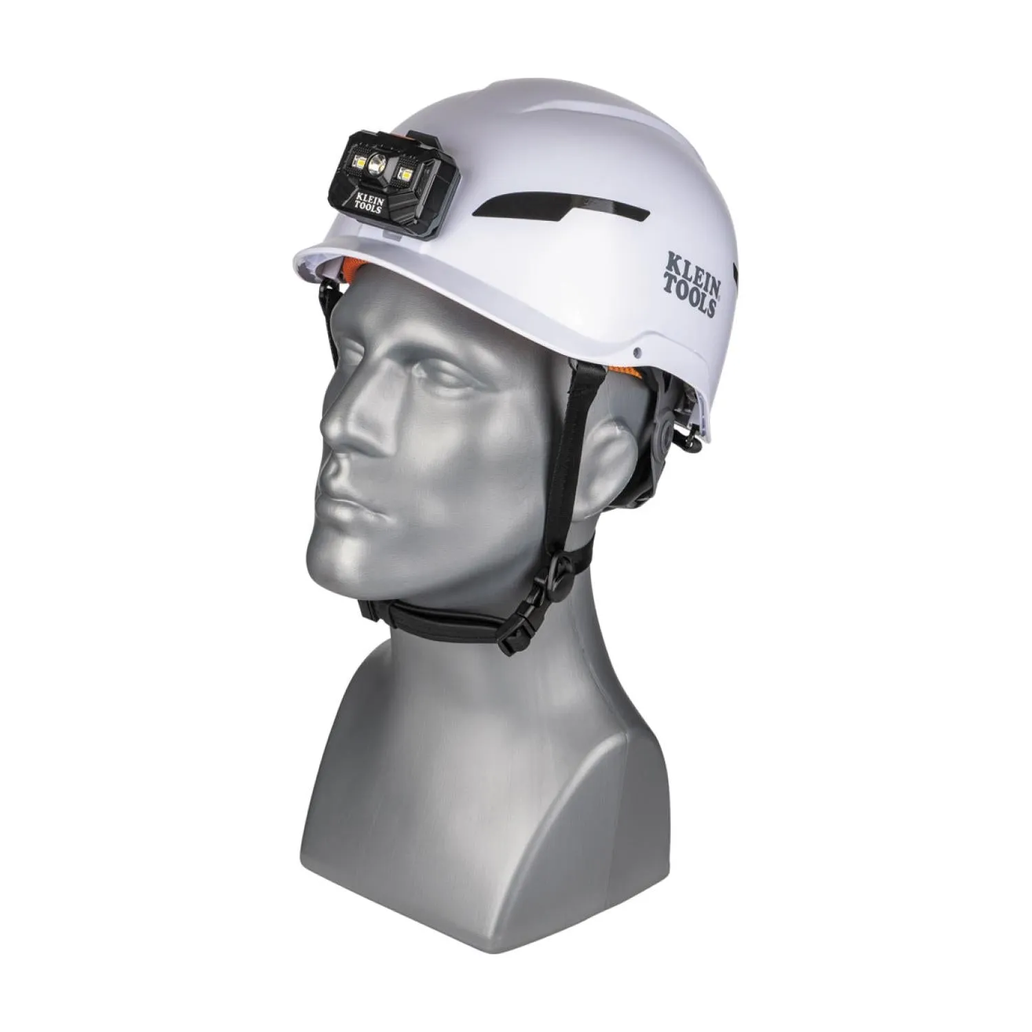 Klein Tools 60525 Safety Helmet, Type-2, Non-Vented Class E, with Rechargeable Headlamp