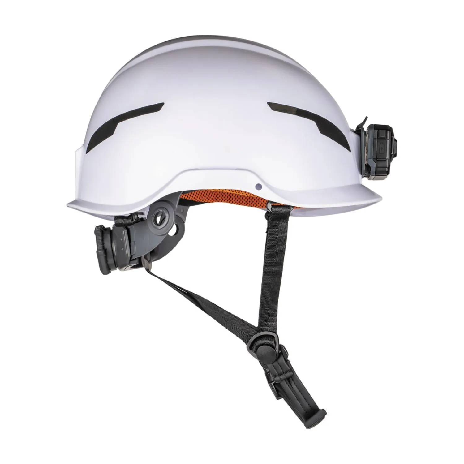 Klein Tools 60525 Safety Helmet, Type-2, Non-Vented Class E, with Rechargeable Headlamp