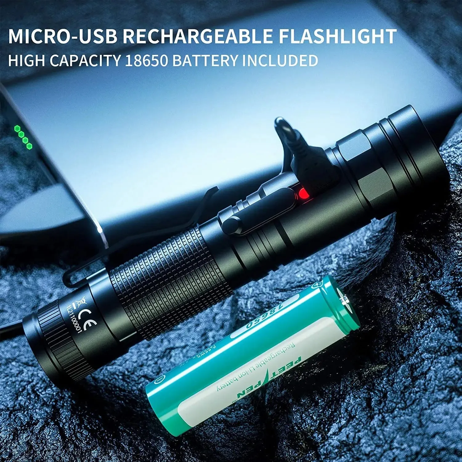 L21 Peetpen Super Bright Portable LED Torch Type-C Rechargeable Tactical Flashlight