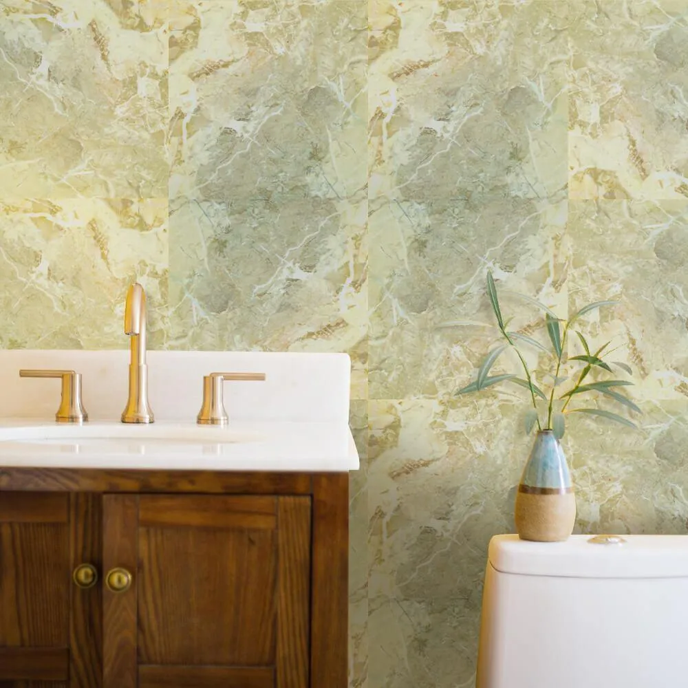 Light Green Marble Peel and Stick Wall Tile