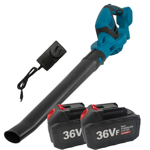 Lightweight Cordless Garden Leaf Blower - 2 Batteries, 36V