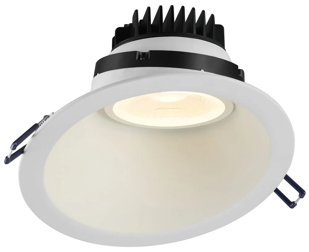 Lotus LED Lights LRG6-32K-HO-6RSL-WH-DTW - 6 Inch Downlight 30 Degree Sloped Regressed Gimbal - 18 Watt - Dim to Warm 3000 to 2000 Kelvin - White Finish