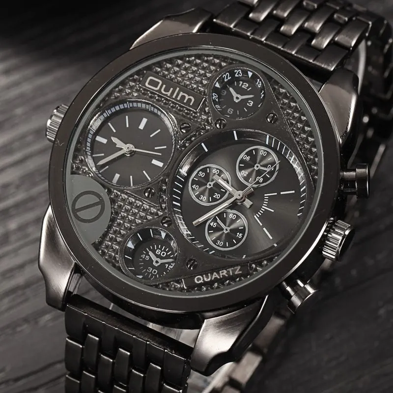 Luxury Brand Men Full Steel Watch Golden Big Size Antique Male Casual Watches Military Wristwatch