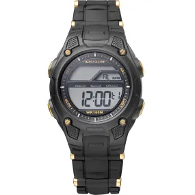 Maxum X2214L1 Black and Gold Digital Unisex Watch