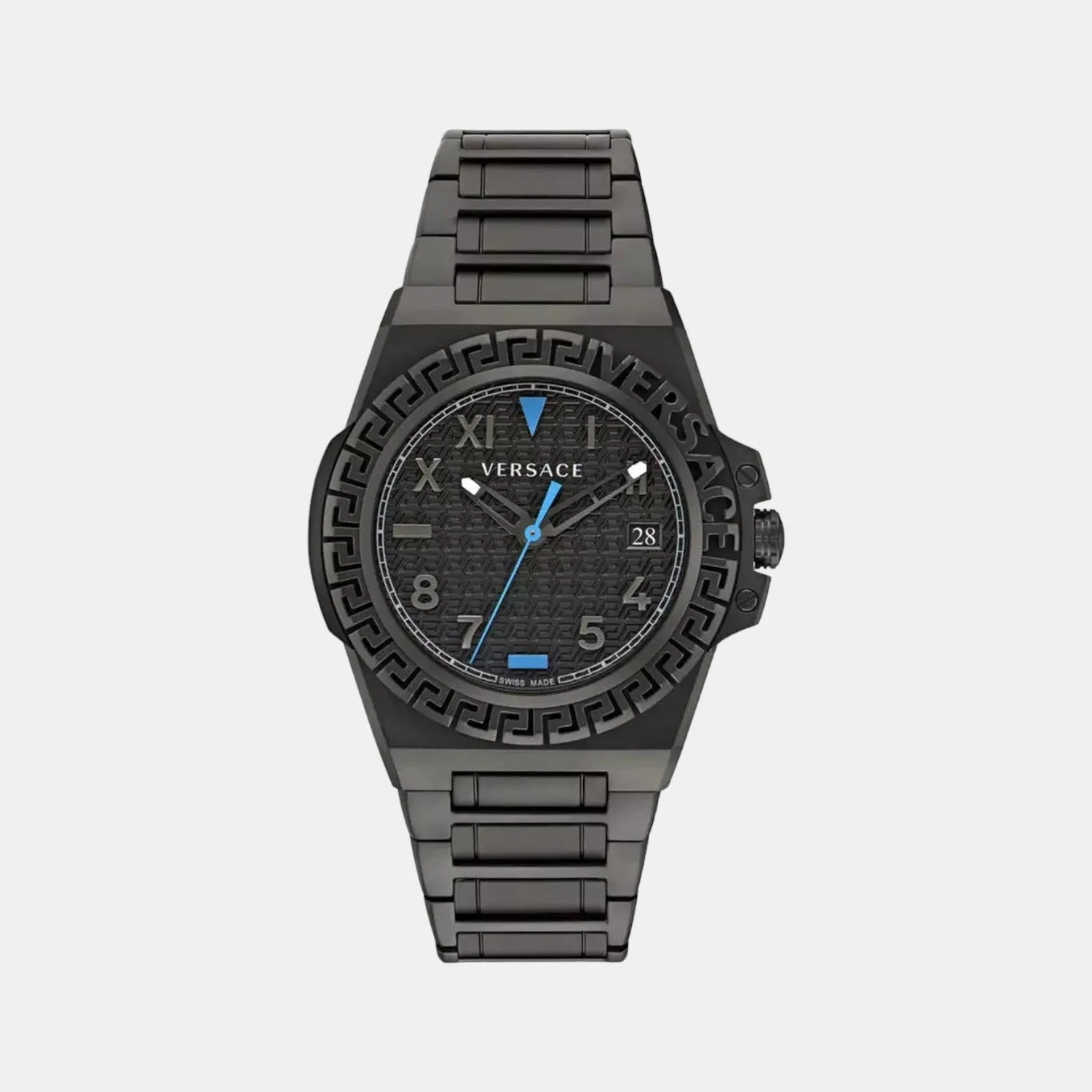 Men Black Analog Stainless Steel Watch VE3I00622