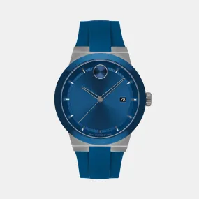 Men Quartz Blue Dial Analog Ceramic Watch 3601192