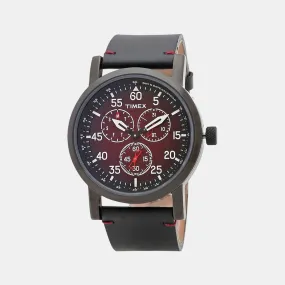 Men Red Analog Leather Watch TWEG16604