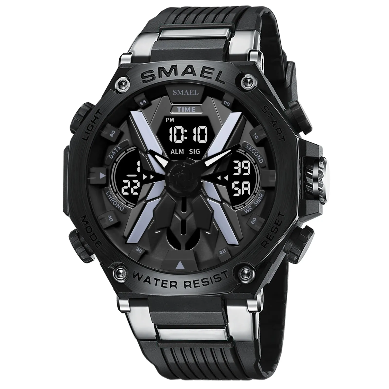 Men Watches Quartz SMAEL Brand Original Wristwatches 50M Waterproof Wristwatch Time Alarm Clock 8087 Sport Watch Military Army