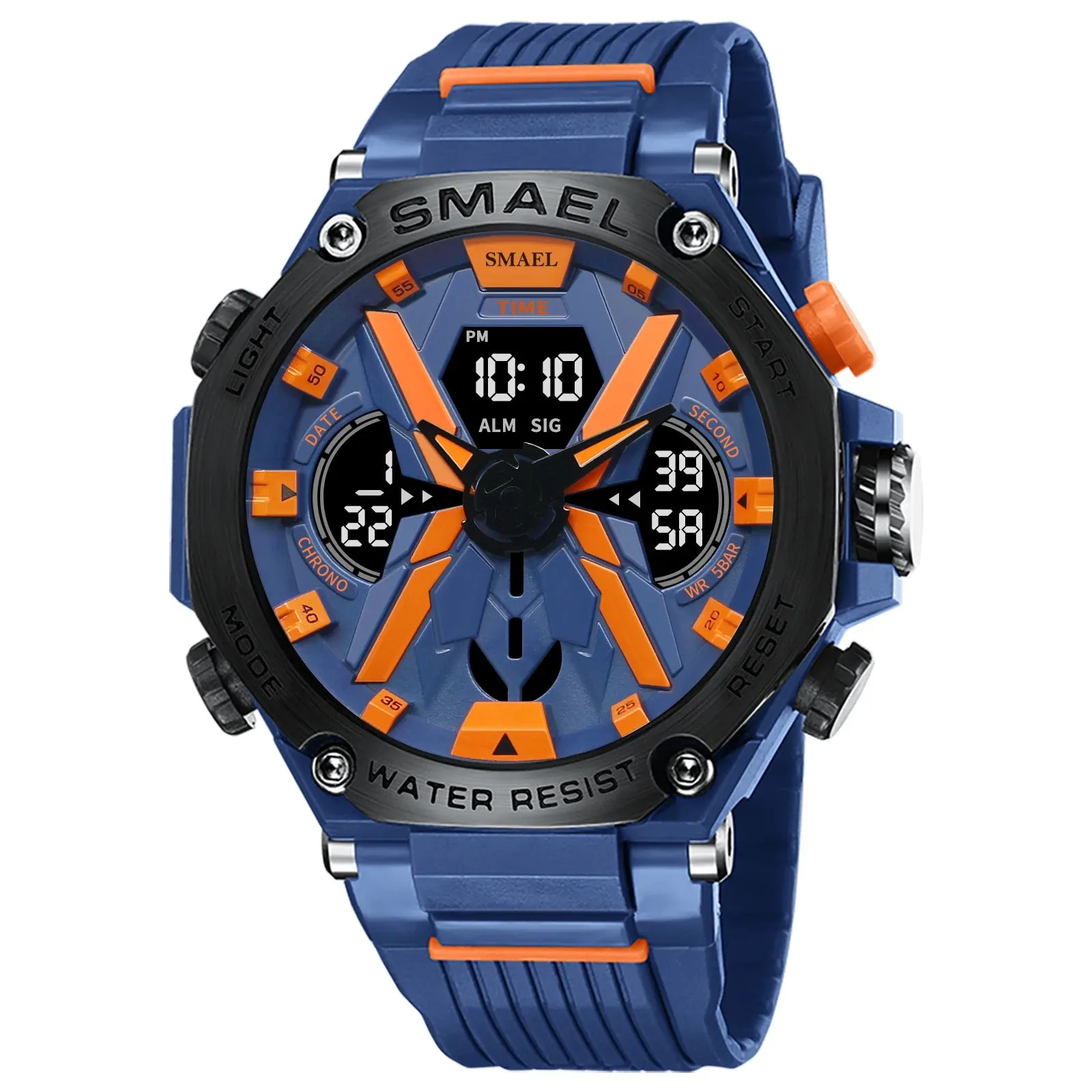 Men Watches Quartz SMAEL Brand Original Wristwatches 50M Waterproof Wristwatch Time Alarm Clock 8087 Sport Watch Military Army