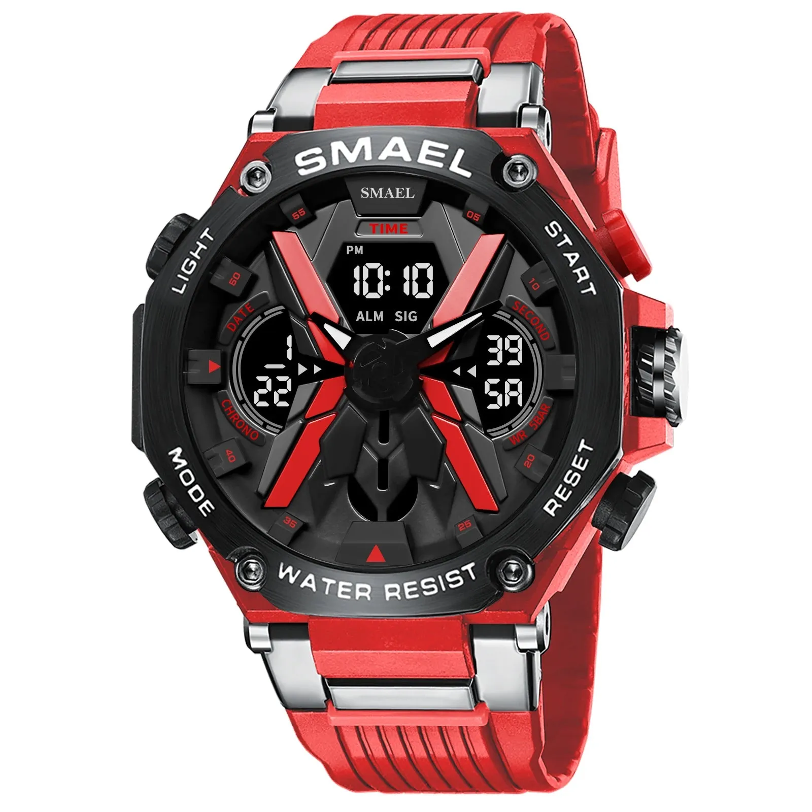 Men Watches Quartz SMAEL Brand Original Wristwatches 50M Waterproof Wristwatch Time Alarm Clock 8087 Sport Watch Military Army