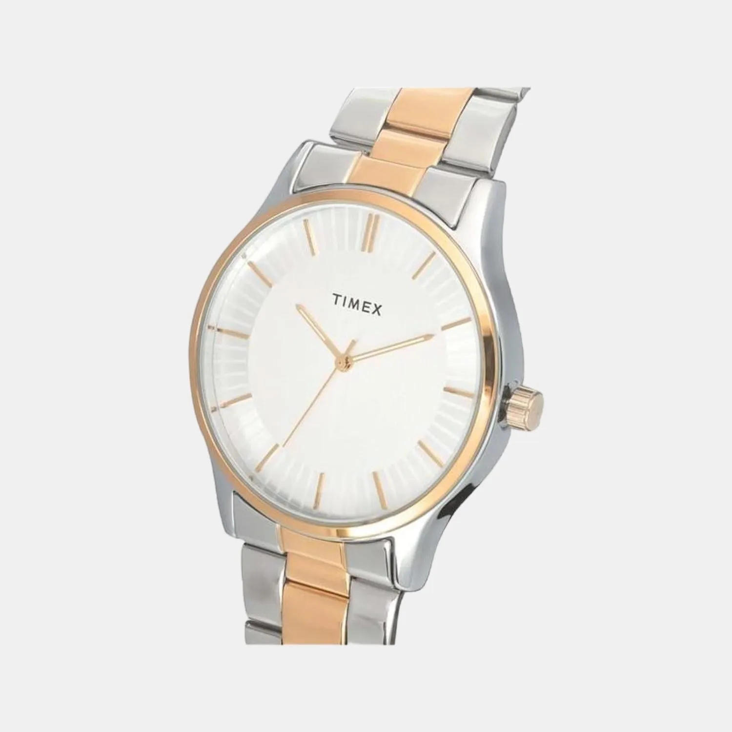 Men White Analog Stainless Steel Watch TW0TG8308